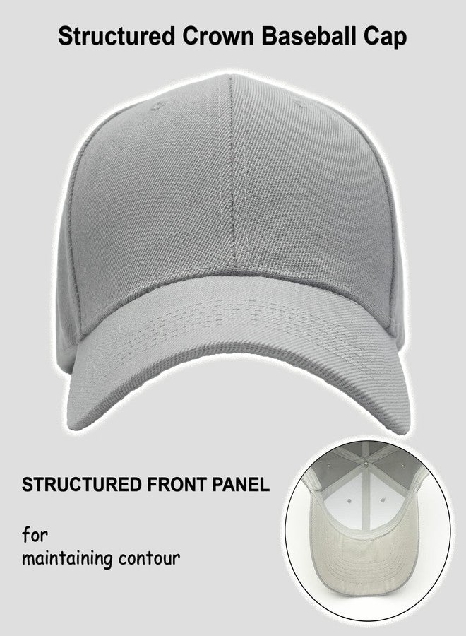 Utmost Structured Baseball Cap with Adjustable Closure - Performance Hat for Outdoor Activities (1pc Light Grey) - Image 3